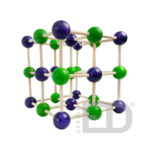Модель кристалічної гратки кам'яної солі (NaCl) (STEM)