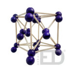 Модель кристалічної гратки йоду  (STEM)