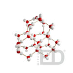 Модель кристалічної гратки льоду (H2O)  (STEM)